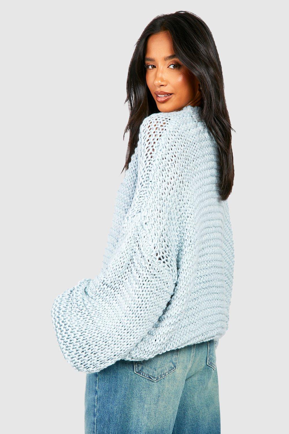 Pale blue sales knitted jumper